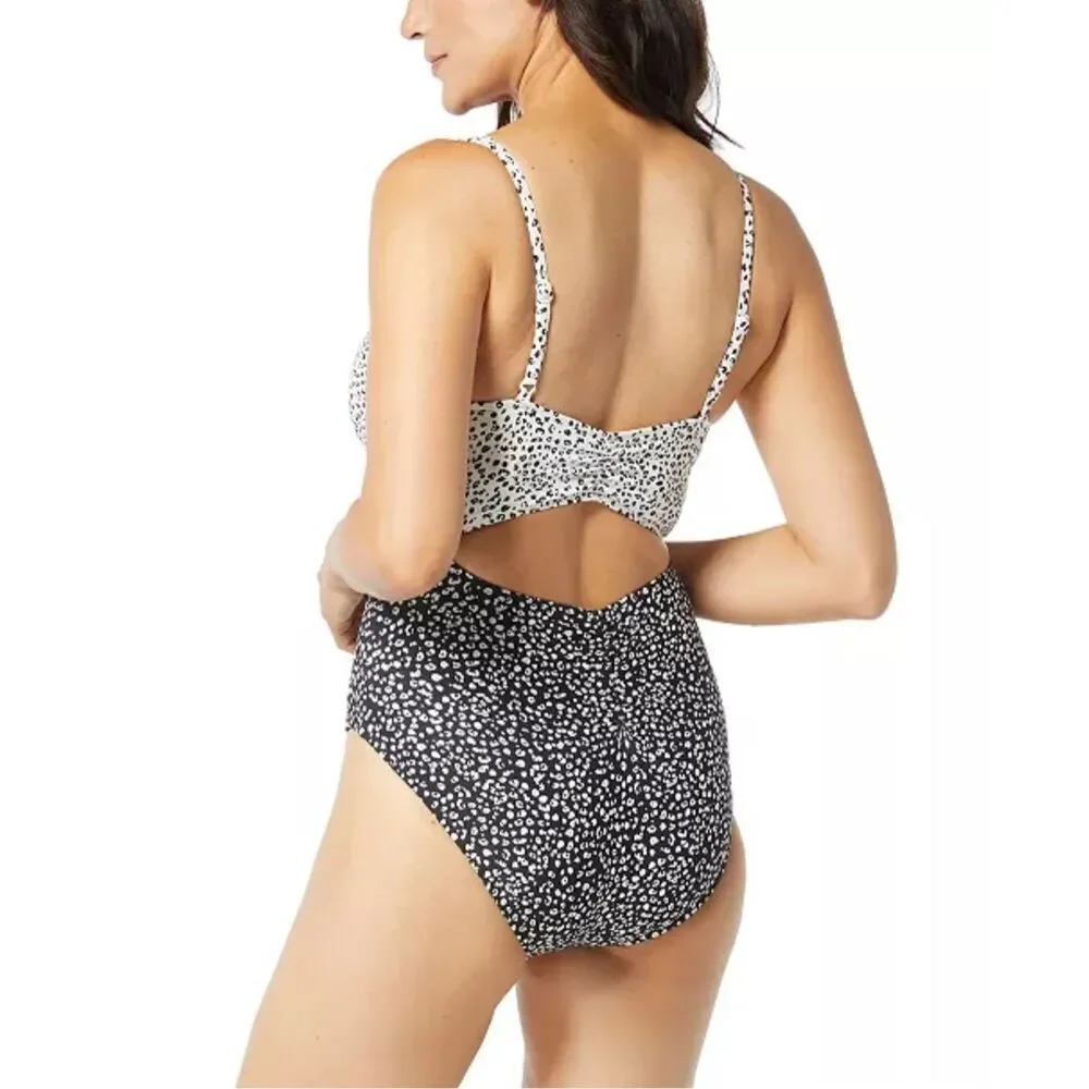 Coco Reef NWT Sassy Underwire One Piece Swimsuit Contemporary 32D Island Cheetah - Picture 2 of 4